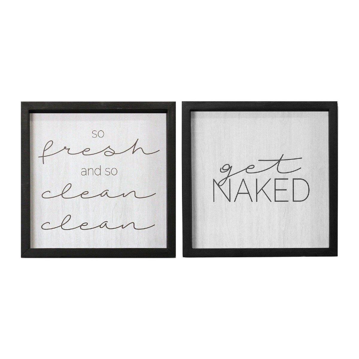 Stratton Home Decor Set Of 2 Get Naked Wall Art S21736