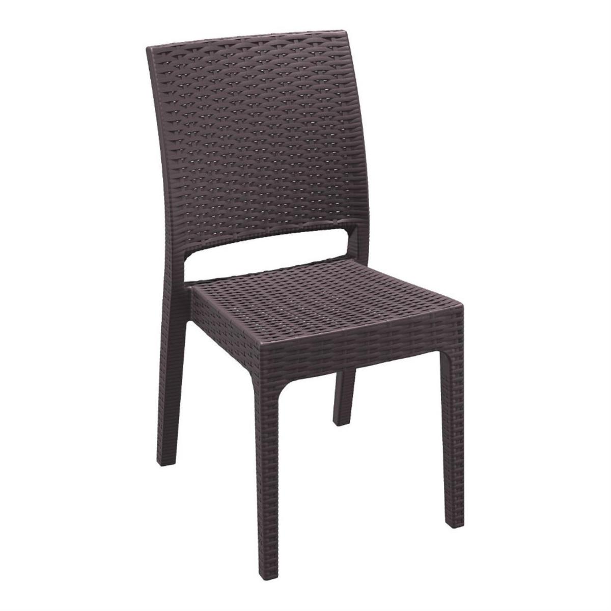 Siesta Florida Resin Wickerlook Set of 2 Dining Chair Brown ISP816-BR