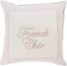 Surya French Chic 20" x 20" Lilac And Ivory Pillow Cover FRC002-2020