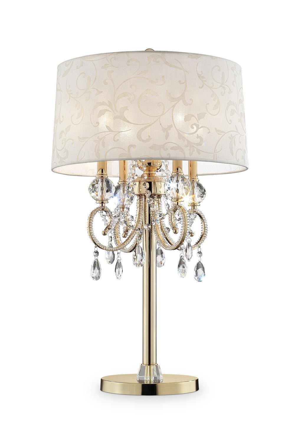 ORE International Metal Table Lamp "Aurora" With Brass Gold Finish K-5155T