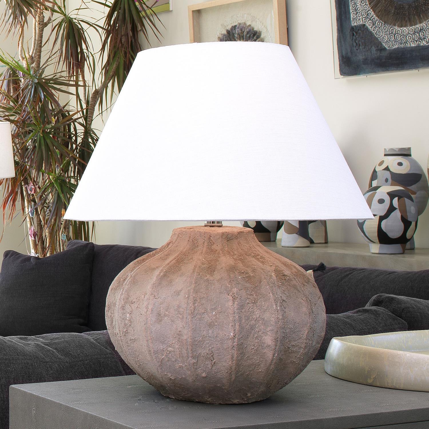 Jamie Young Clamshell Table Lamp In Sand Ceramic 9CLAMSHELLSA