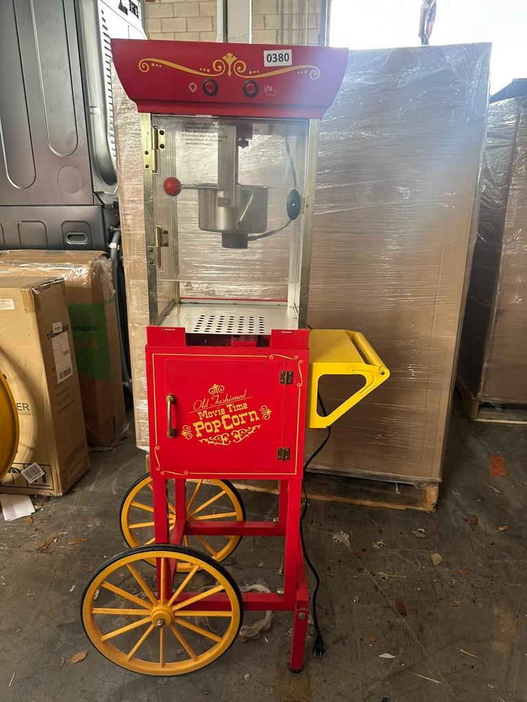 Old Fashion Movie Time Popcorn Machine (tested, functional)