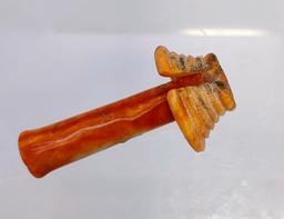 Pre-Columbian Mayan Spondylus Ear Flare with Tube