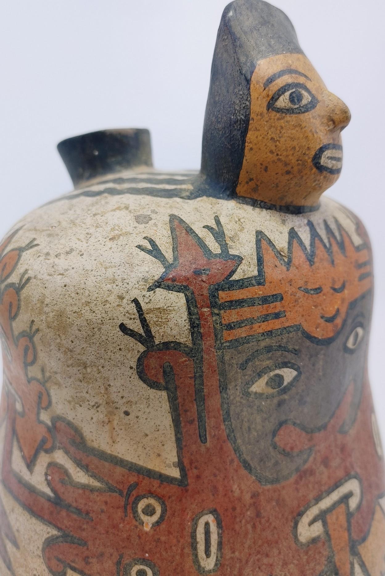 Pre-Columbian Nazca Reproduction Spout Vessel