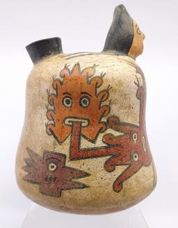 Pre-Columbian Nazca Reproduction Spout Vessel