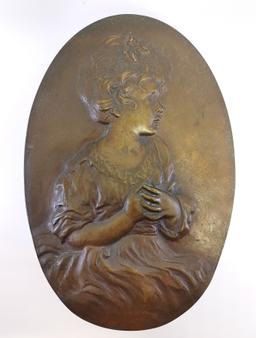 American Bronze Plaque, Early 1800's