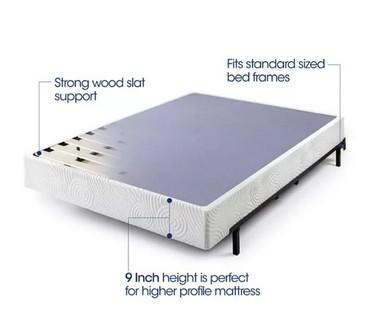 Zinus Night Therapy 9" Wood and Metal Box Spring - Full