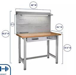 NEW Seville Classics UltraHD Lighted Workbench