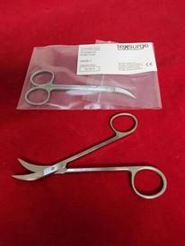 Teksurge Stainless Steel Iris Scissor Cvd To Side 11.5Cm