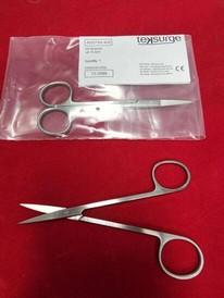 Teksurge Stainless Steel Iris Scissors Str 11.5Cm