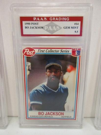 Bo Jackson Royals 1990 Post #14 graded PAAS Gem Mint 9.5