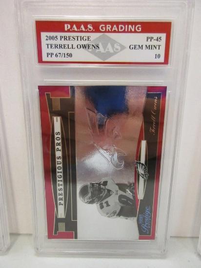 Terrell Owens Eagles 2005 Prestige PP 67/150 #PP-45 graded PAAS Gem Mint 10