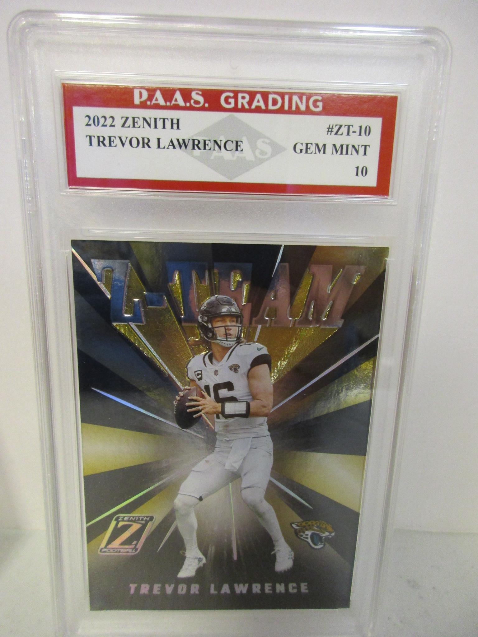 Trevor Lawrence Jaguars 2022 Zenith Z-Team #ZT-10 graded PAAS Gem Mint 10