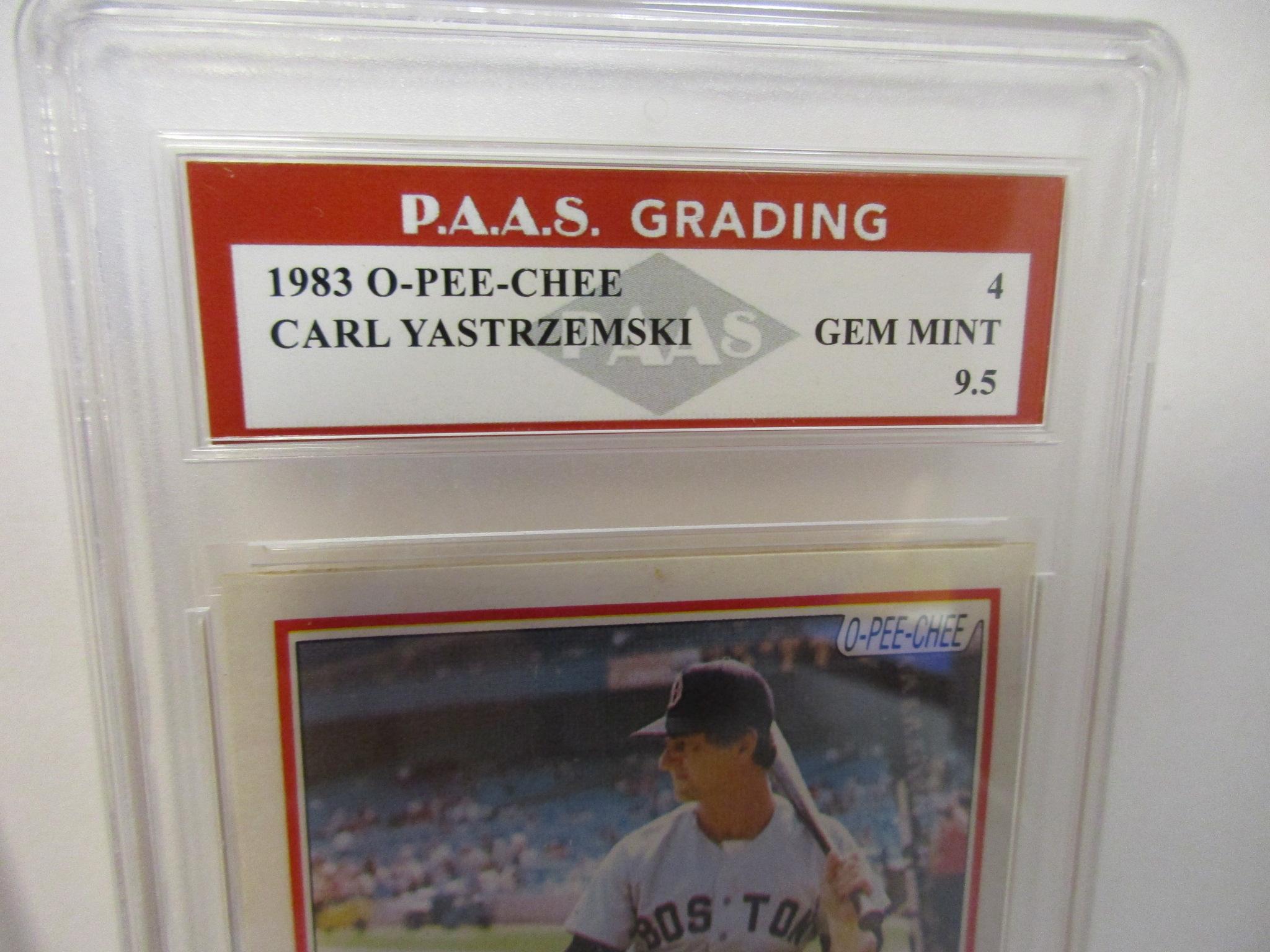 Carl Yastrzemski Red Sox 1983 O-Pee-Chee #4 graded PAAS Gem Mint 9.5