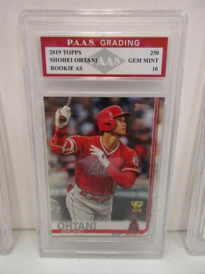 Shohei Ohtani Angels 2019 Topps ROOKIE AS #250 graded PAAS Gem Mint 10