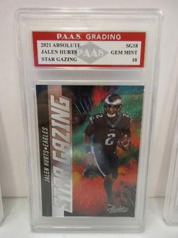 Jalen Hurts Eagles 2021 Absolute Star Gazing #SG18 graded PAAS Gem Mint 10