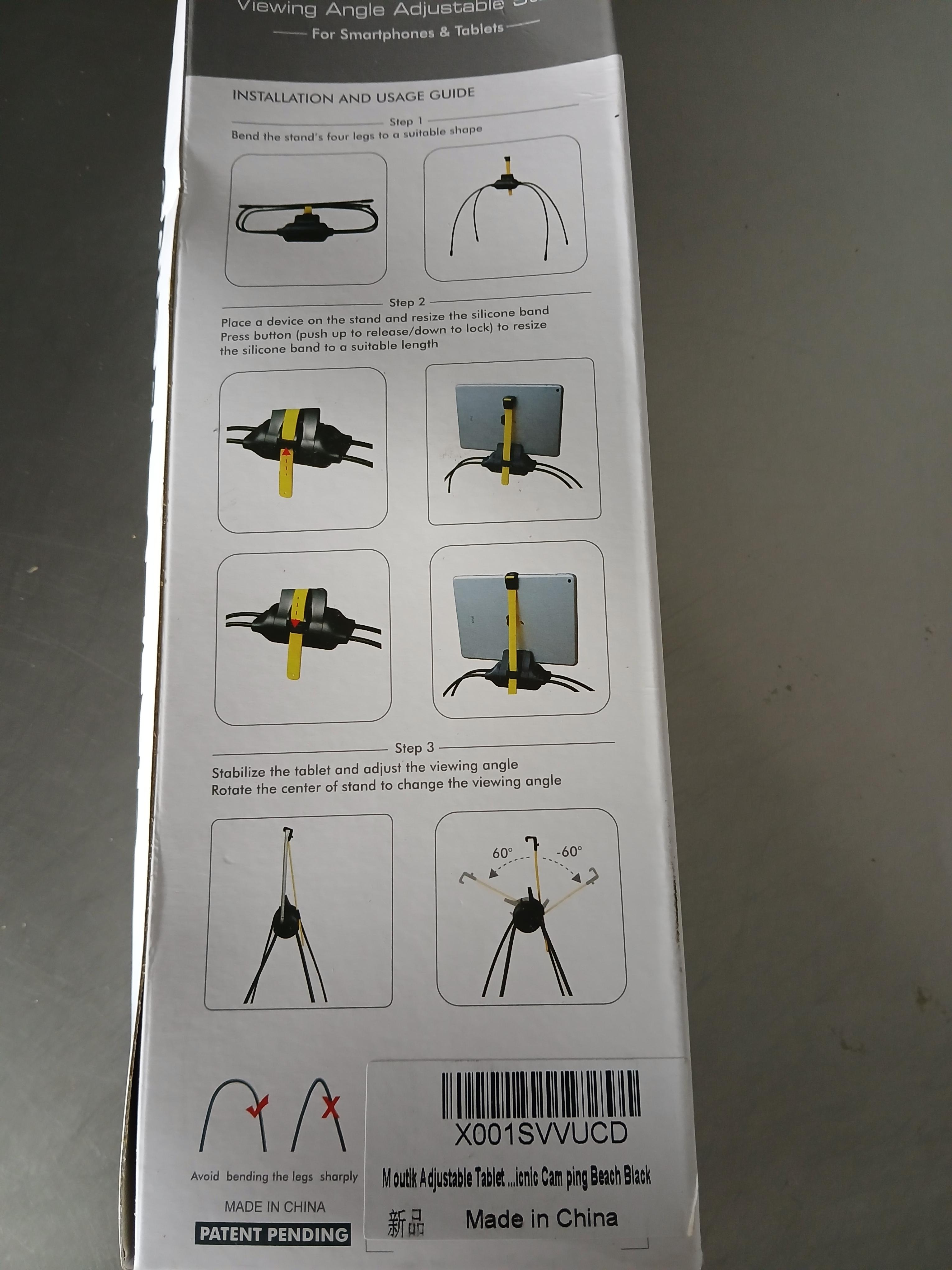 SPIDER LEGS Tablet & iPhone Stand / Hands Free - NEW IN THE BOX! Comes complete with 4 sturdy and fl