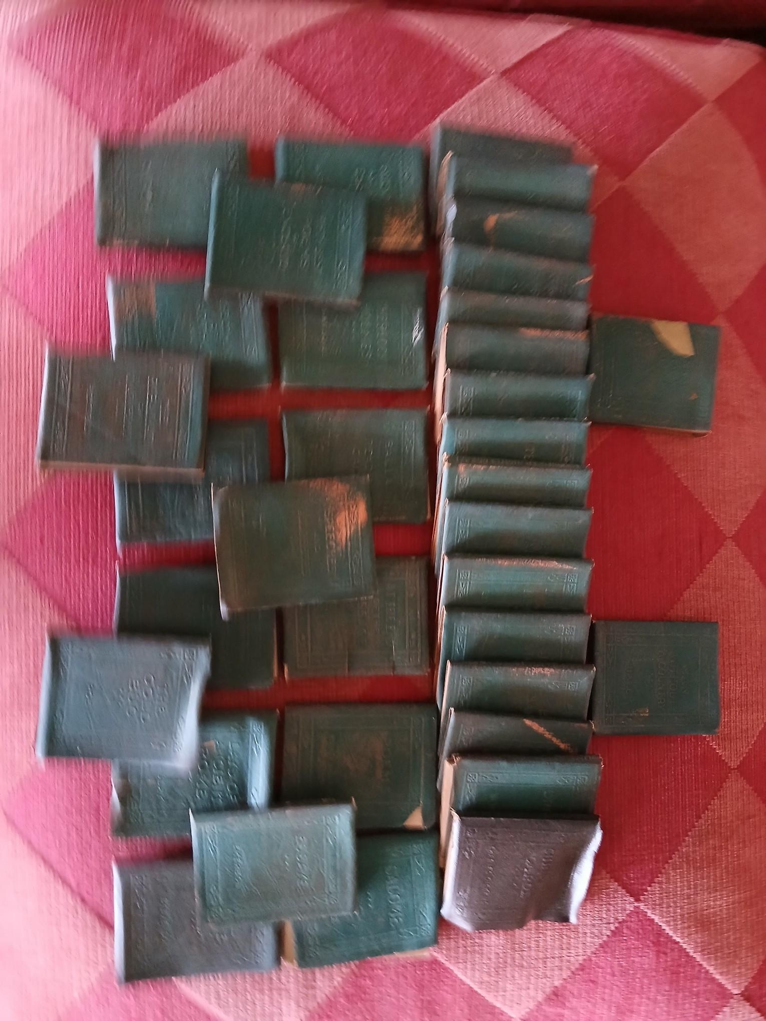 Vintage Little Leather Library Train Books Sey of (35)