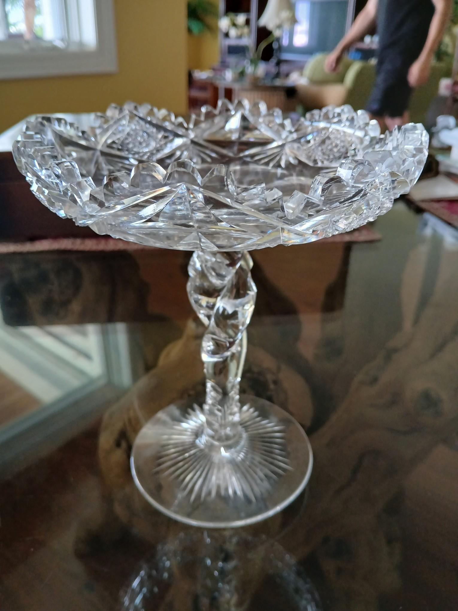 6" by 9" Tall Crystal Serving Dish / Party Dish Set