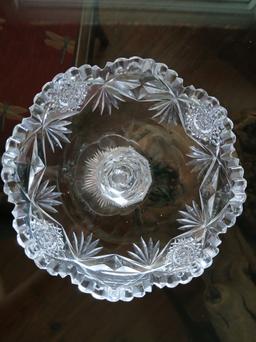 6" by 9" Tall Crystal Serving Dish / Party Dish Set