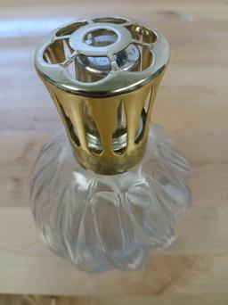 Large Glass Perfume Bottle / Candle / Incense Burner