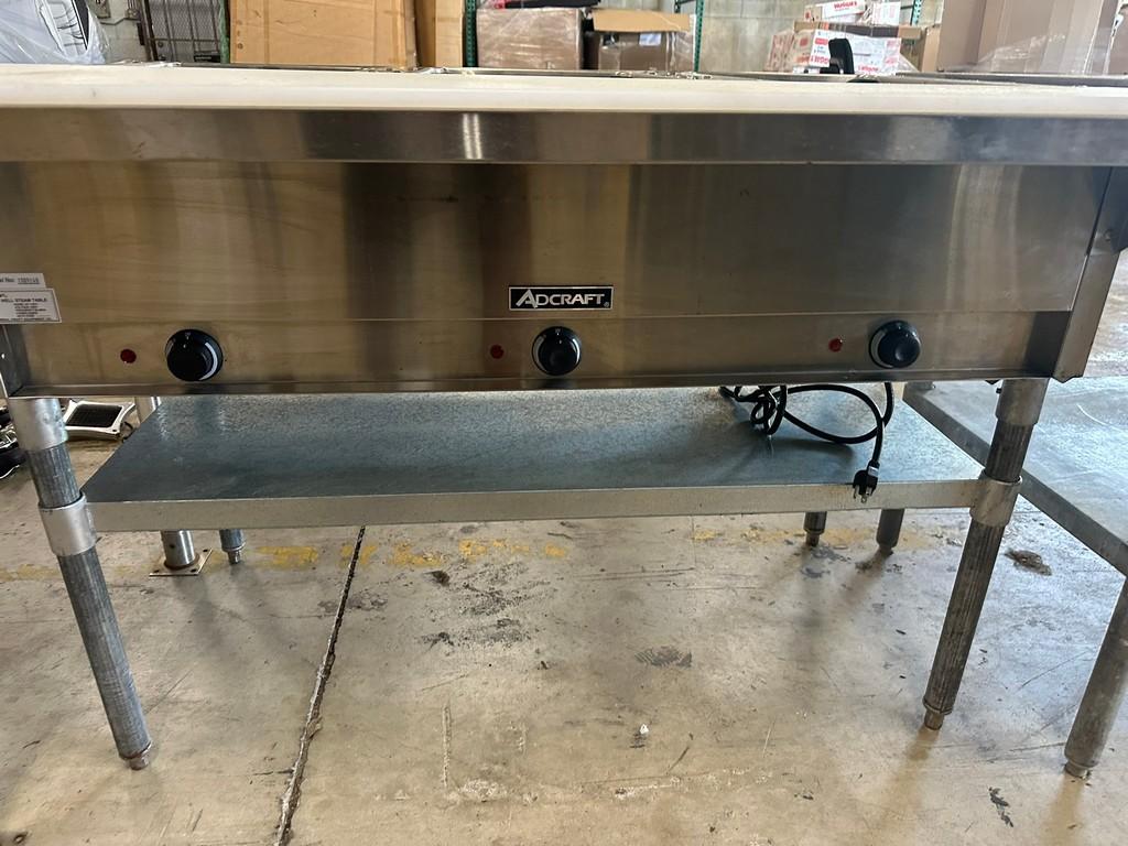 3 Well Steam Table Adcraft Model St-120/V