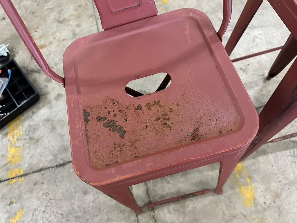 Out Door Bar Stools. Will Do The Job But On The Ugly Side. Add A Little Paint And Will Be Super Sexy