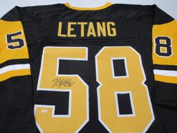 Kris Letang of the Pittsburgh Penguins signed autographed hockey jersey PAAS COA 215