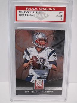 Tom Brady Patriots 2014 Panini Elite #57 graded PAAS Mint 9