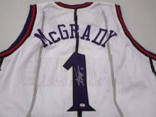 Tracy McGrady of the Toronto Raptors signed autographed basketball jersey PAAS COA 304