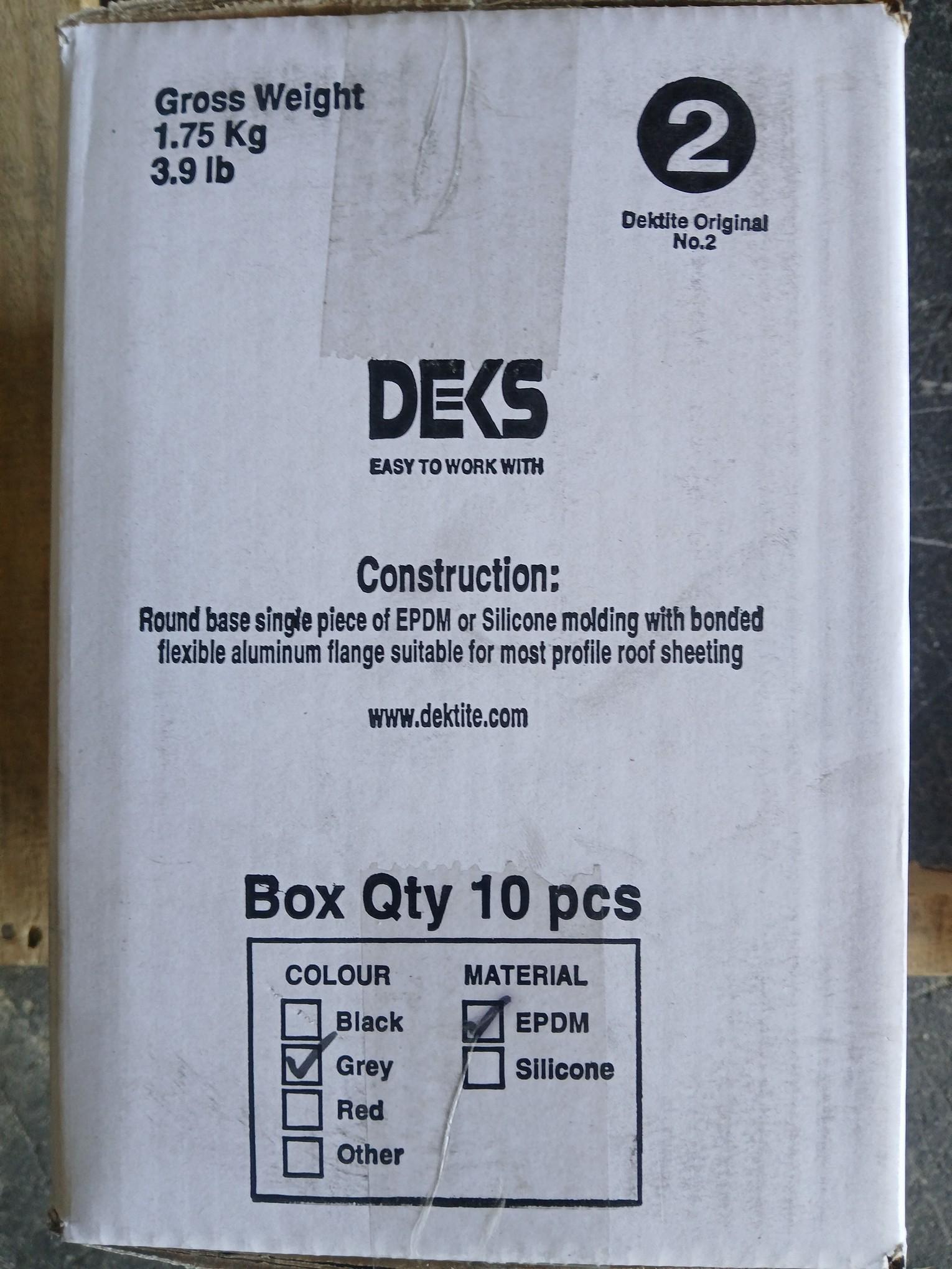 DEKTITE ORIGIONAL Flashing for Metal Roofs / Qty 2 Per Pack / BRAND NEW IN BOX #DF-2