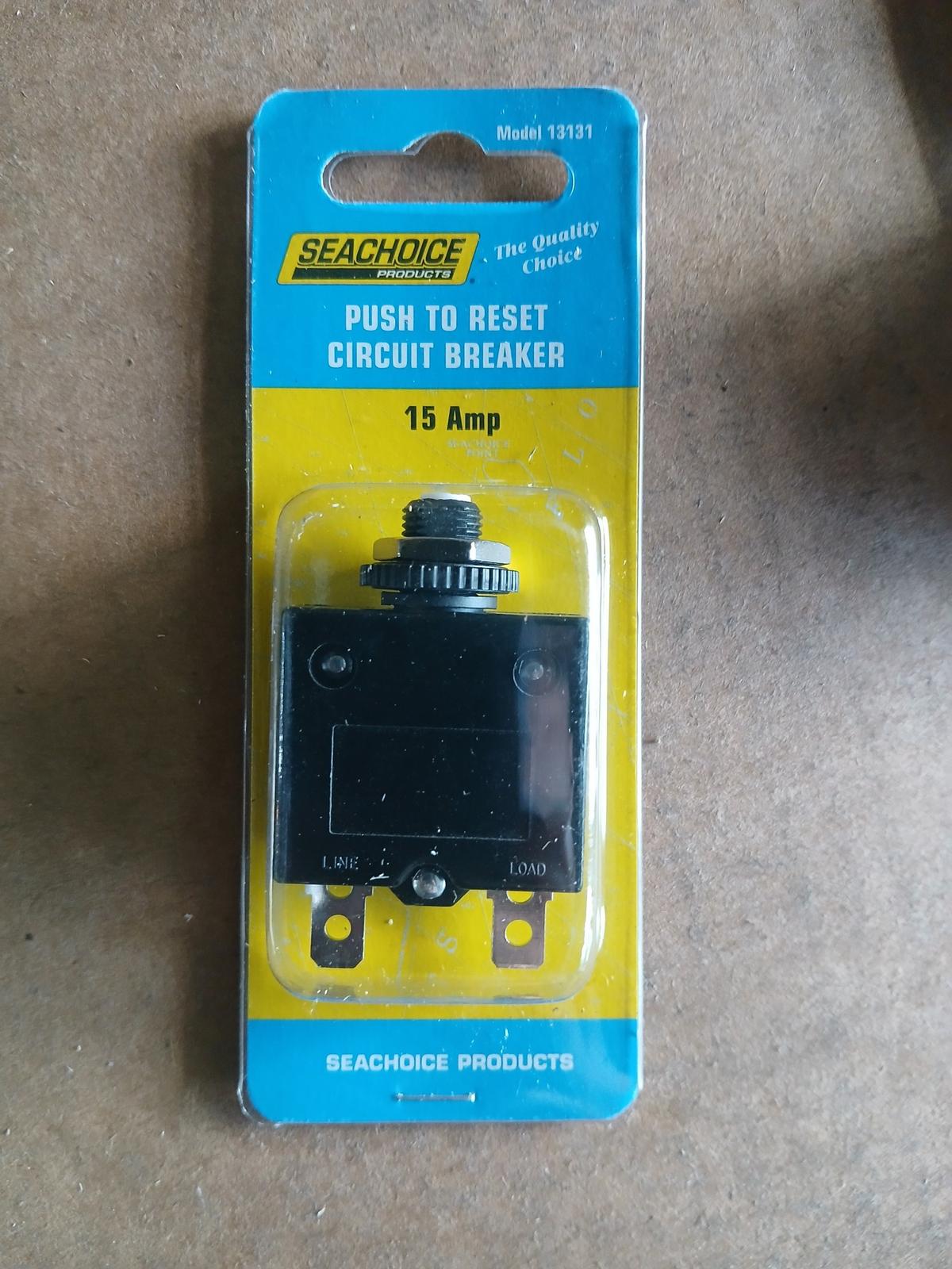 SEACHOICE PRODUCTS # 13131 Push To Reset Circut Breaker / Brand New Boating Breaker