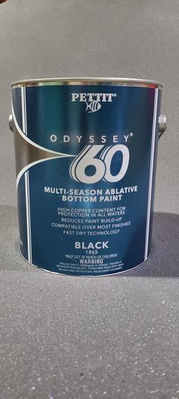 PETTIT ODYSSEY Marine Paint Mulyi-Season Ablative Bottom Paint Retail $425 Part # 1865 Black