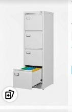 BRAND NEW File Cabinet 4 Drawer  Metal w/lock zaous Model # DB2K2022141W  NEW