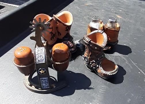 cowboy boots -salt and pepper holders - various styles