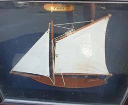 Sailboat in Framed Shadowbox - America 1851 - 20.5 x 22 in