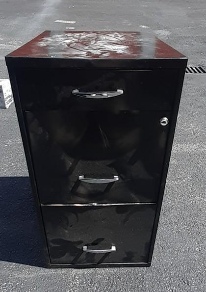 Metal 2 drawer and 3 drawer file cabinets in Black