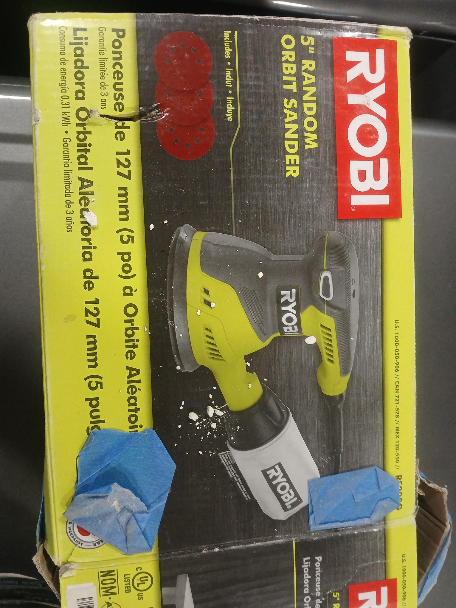 RYOBI 5" Random Orbit Sander / Electric Sander W/ Origional Box