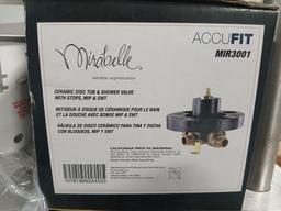 ACCUFIT Model MIR3001 Ceramic Disk Tub & Shower Valve W/ Stops