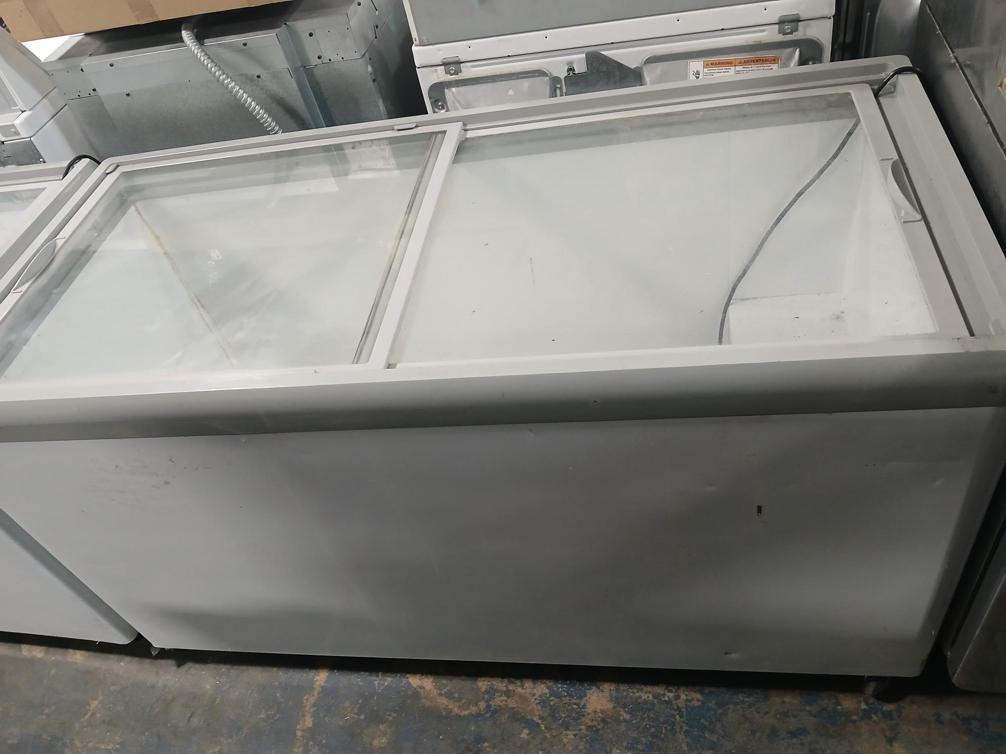 EXCELLENCE 60" Slide Top Freezer / Deep Freezer W/ Glass Door Slide Top