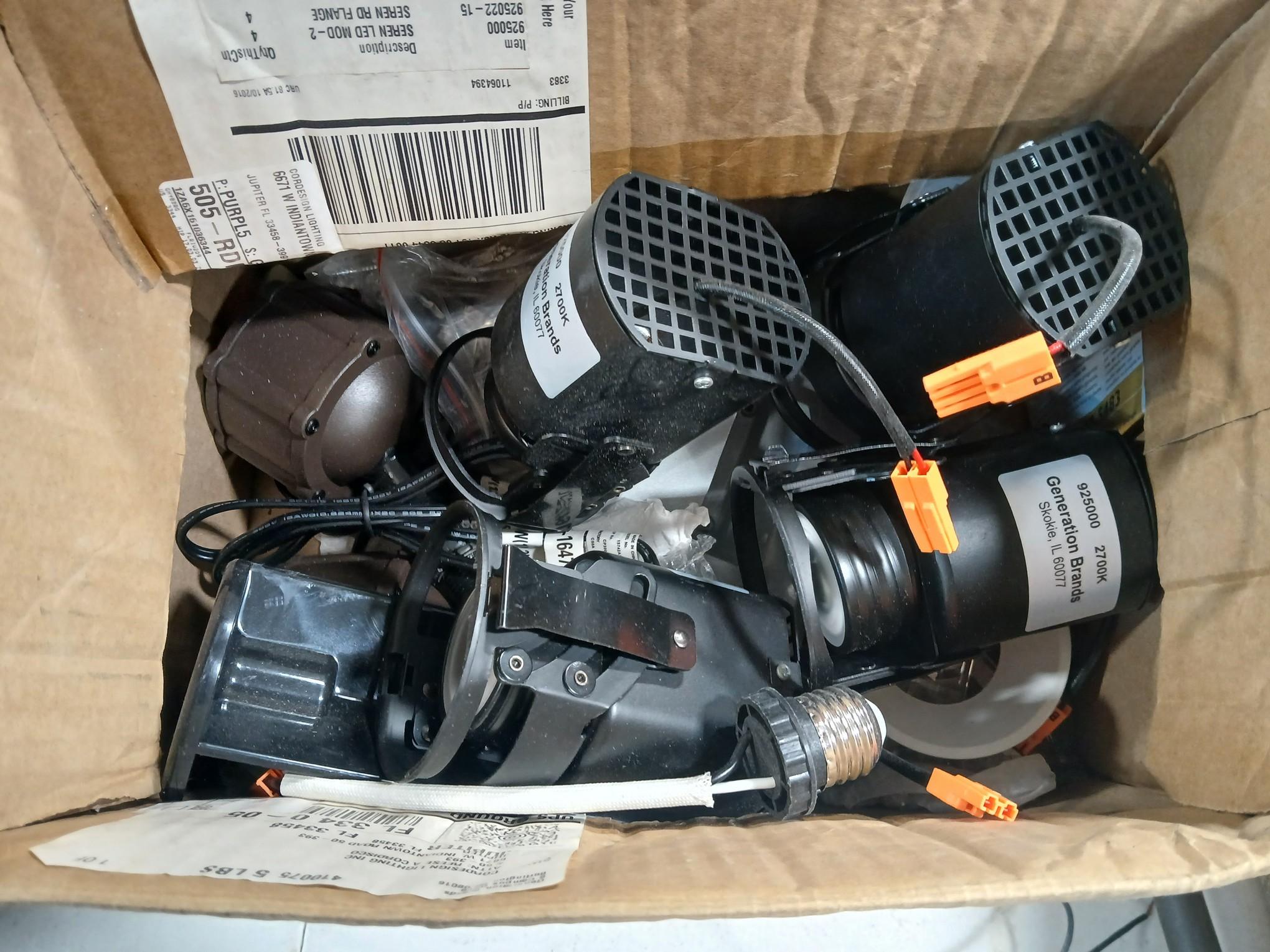 Misc. Box of High Hat Lighting / Ceiling Mount Lights