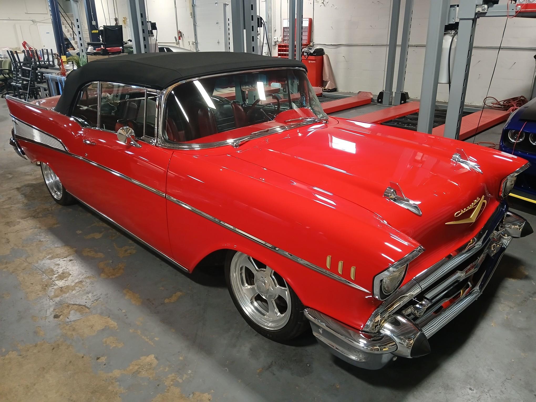 1957 Chevrolet Bel-Air Convertable - Red & White VIN# 71067D665816 -