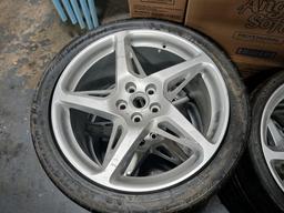 ALLOY Front & Back Tire & Rim Set Off of Ferrari 458 / Matching Rims W/ Different Size Tires. Low Pr