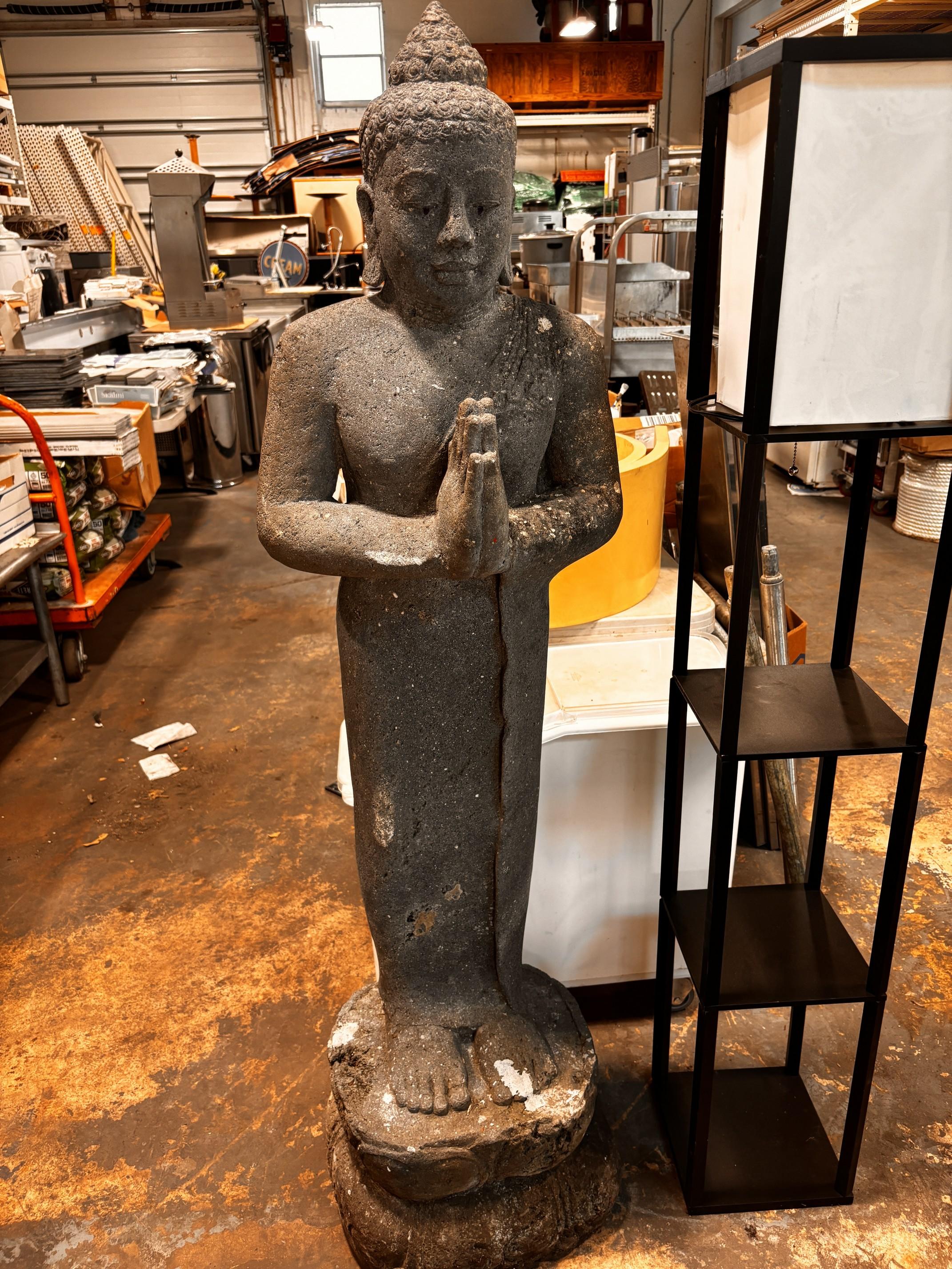 60" Rall SOLID Stone Statue / Praying Statue / Monk Statue
