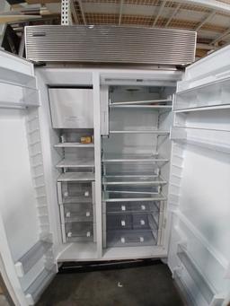 SUB ZERO Model BI-48SID/0 Side By Side Refrigerator / Freezer - Specs to this item are in the pictur