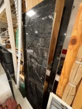 12' by 32" Black Marble / Granite *See Pics) by 1" Thick - Back Marble / Granite