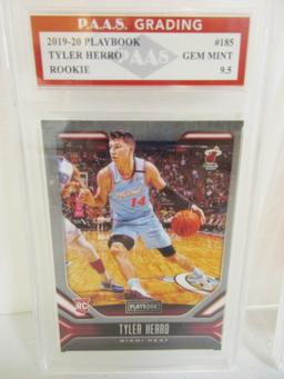 Tyler Herro Miami Heat 2019-20 Playbook ROOKIE #185 graded PAAS Gem Mint 9.5