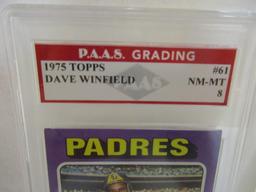 Dave Winfield San Diego Padres 1975 Topps #61 graded PAAS NM-MT 8