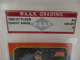 Danny Ainge Boston Celtics 1986-87 Fleer #4 graded PAAS NM-MT 8