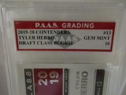 Tyler Herro Miami Heat 2019-20 Contenders Draft Class ROOKIE #13 graded PAAS Gem Mint 10